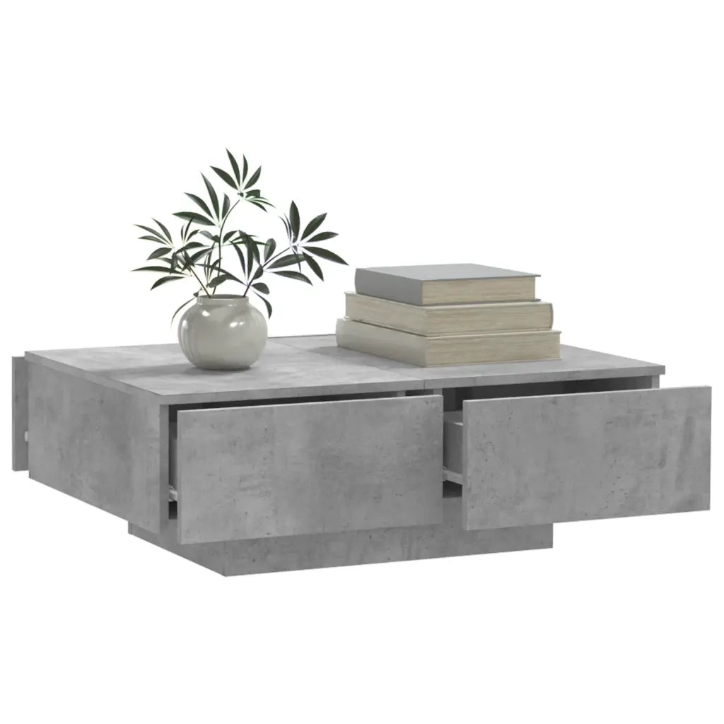 Tavolino da Salotto-Tavolino da soggiorno Grigio Cemento 90x60x31cm Legno Multistrato