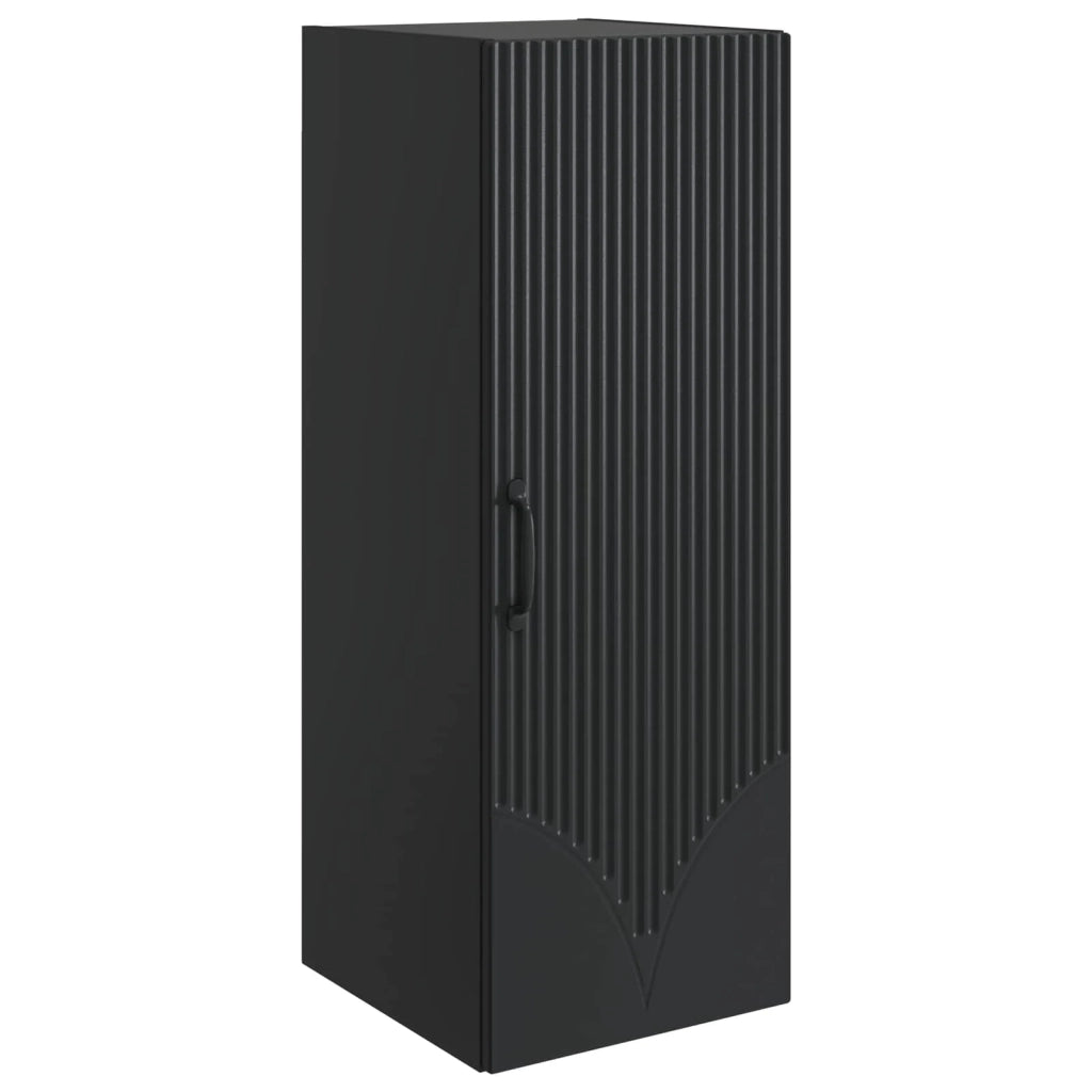Mobiletto a muro Nero 33 x 34,5 x 90 cm Legno ingegnerizzato 898926