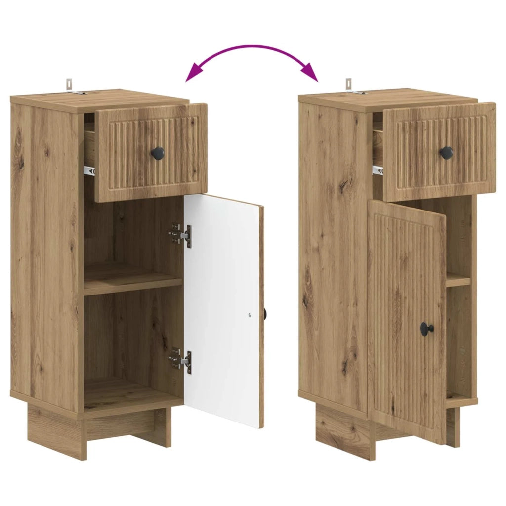 Mobiletto da Bagno EDE Rovere Artigianale 30 x 31 x 80 cm 895954