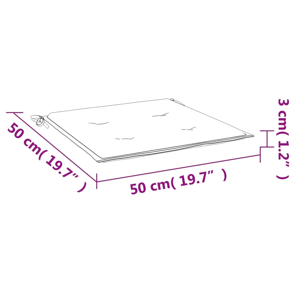 Cuscini per sedie 6 pz | Cuscini per sedie Multicolore 50 x 50 x 4 cm