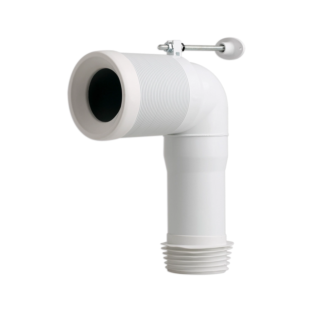 Curva tecnica per vaso traslato con scarico a terra da 6 a 14 cm
