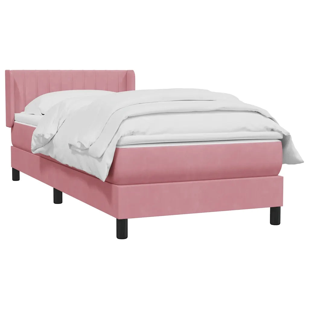 Giroletto a Molle con Materasso Rosa 90x210 cm Velluto 3318272