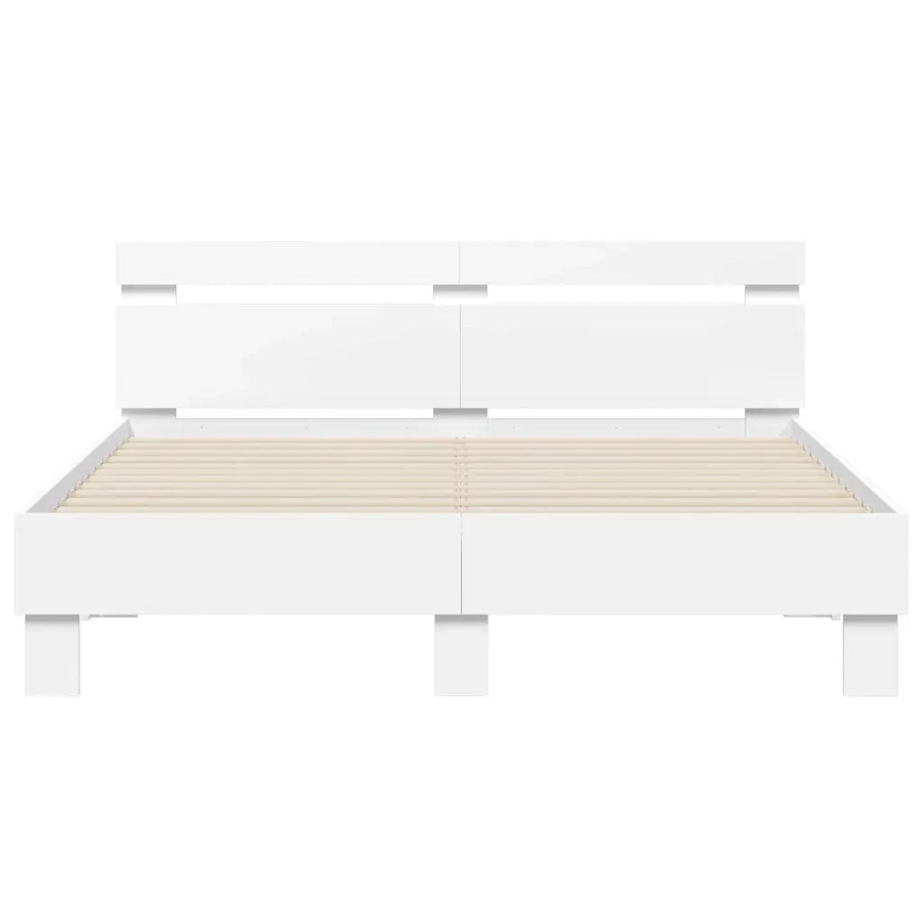 Struttura del letto Bianco 152 x 203 cm Legno multistrato 3402852