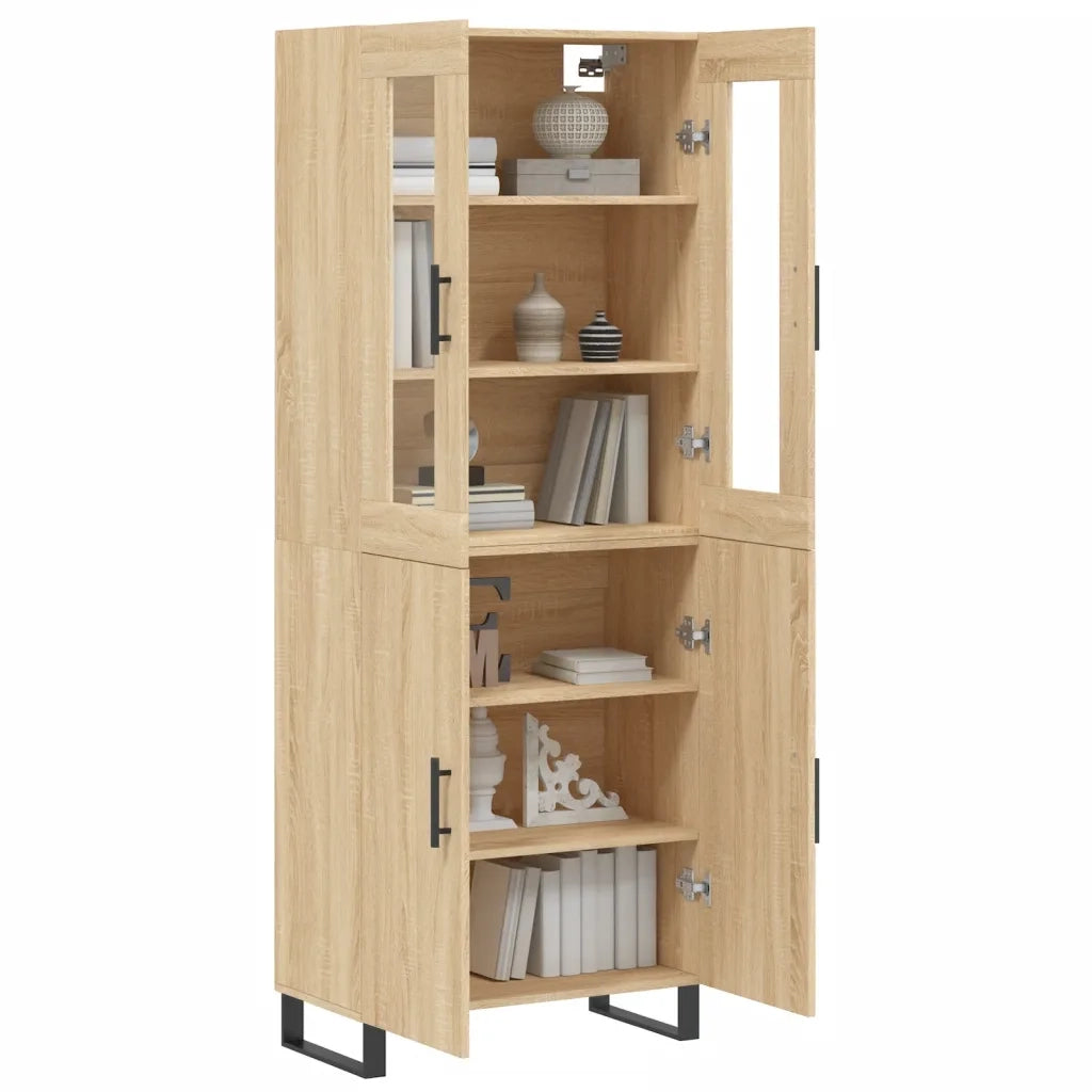 Credenza | Madia | Buffet da pranzo | Armadio da pranzo Rovere Sonoma 69,5x34x180 cm in Legno Multistrato