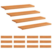 Tappeti per scale 16 pz 120 x 30 x 2 cm Marrone Chiaro 3446423