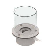 Bruciatore Ardore, Fornello, Elemento riscaldante, Inceneritore, Made in Italy, 25x25 h31 cm, Grigio e Trasparente