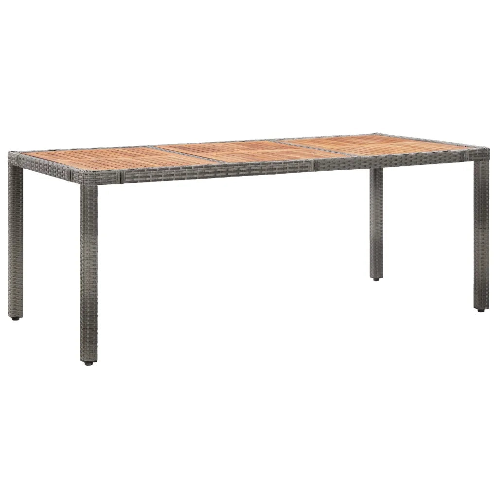 Set da Pranzo da Giardino 9 pz con Cuscini in Polyrattan Grigio cod mxl 34603
