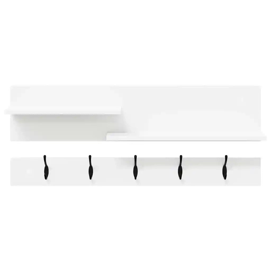 vidaXL Appendiabiti a muro Bianco 90 x 15 x 36 cm Legno multistrato