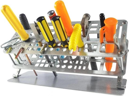 Organizzatore per chiavi a batteria portatile - cassettino per strumenti da banco - contenitore per strumenti da lavoro - strumenti per falegnameria - 65 fessure - desktop - caricatore