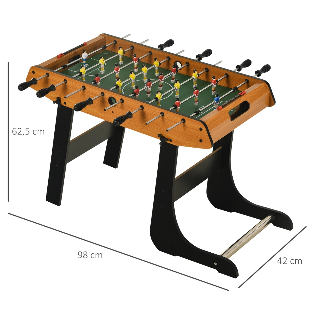 Tavolo da calcio balilla con 22 giocatori ¨C zephmum ¨C 98x42x62,5 cm naturale e nero