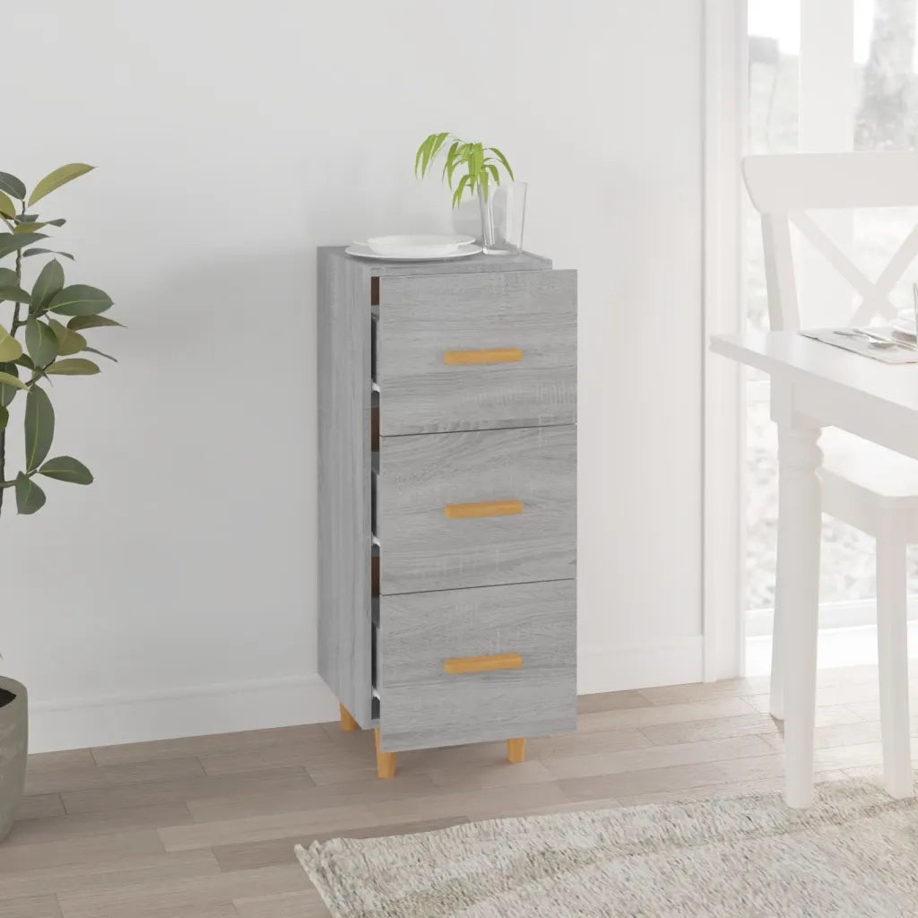 Credenza Grigio Sonoma 34,5x34x90 cm in Legno Multistrato cod mxl 25976