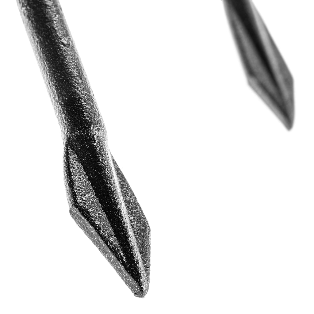 Rastrello da giardino KADAX a 3 denti in acciaio con aerazione integrata.