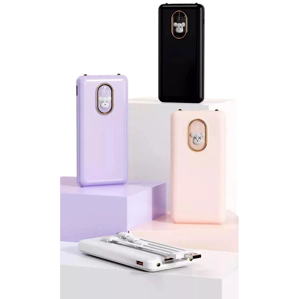 Trade Shop - Power Bank Caricabatterie Portatile Da 12000mah 5v/2.1a Con 4 Cavi Ricarica Q-dc388 -