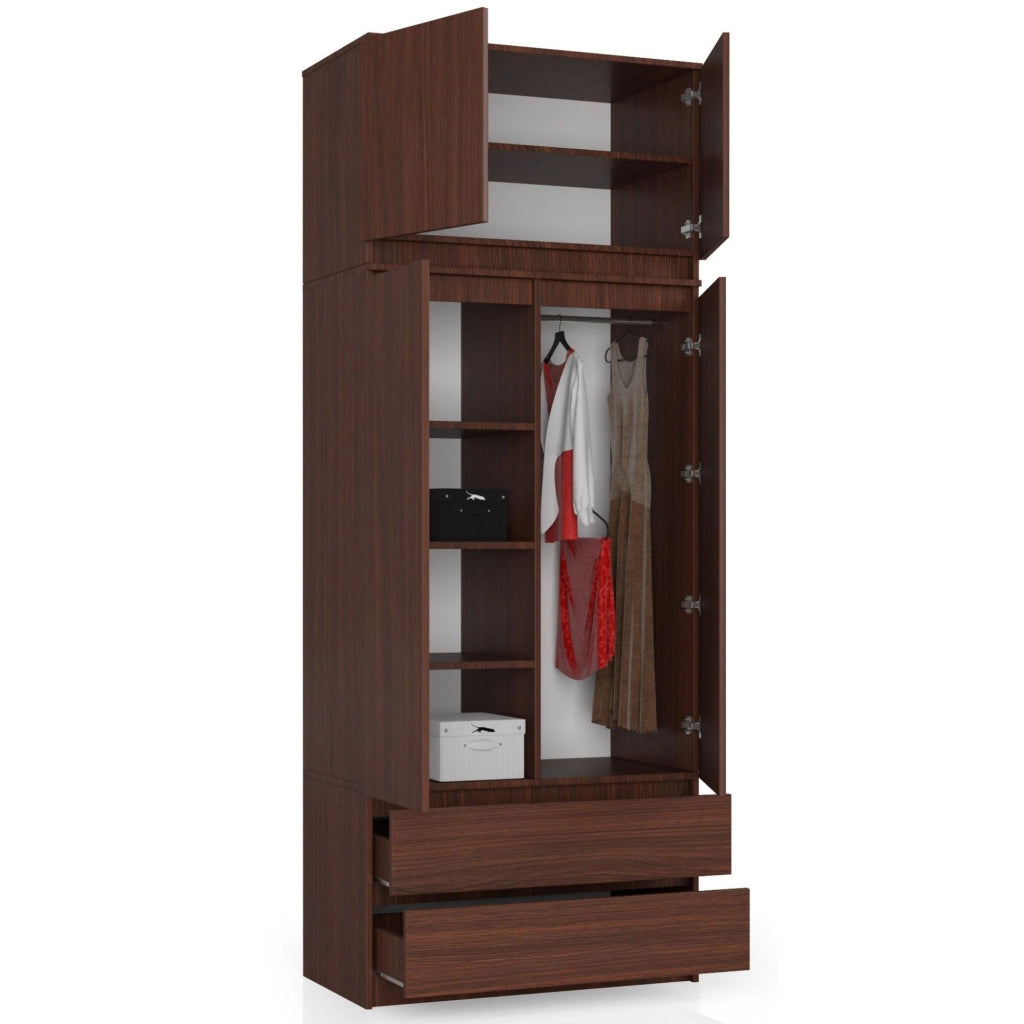 Sopralzo per armadio AKORD S90 Wengé 90 cm 2 ante 90x51x55 cm