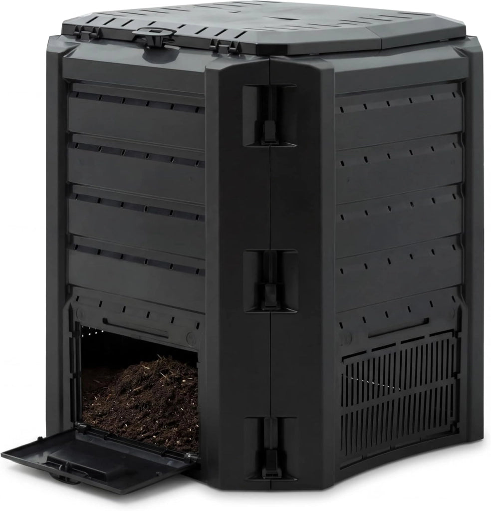 ® Compostiera 800L Compostaggio Veloce 135x72x83cm Composter Rapido Resistente alle Intemperie