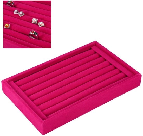 Cassa di presentazione per anelli, organizzatore di gioielli display per orecchini, contenitore per 7 slot, capace di contenere 50-70 anelli (3#)