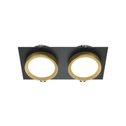 Maytoni lampada da incasso Hoop 2 luci GX53 nero alluminio