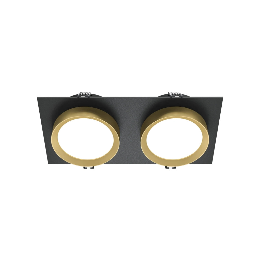 Maytoni lampada da incasso Hoop 2 luci GX53 nero alluminio
