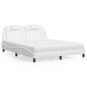 Letto Viana con Materasso Bianco 160x200 cm in Similpelle