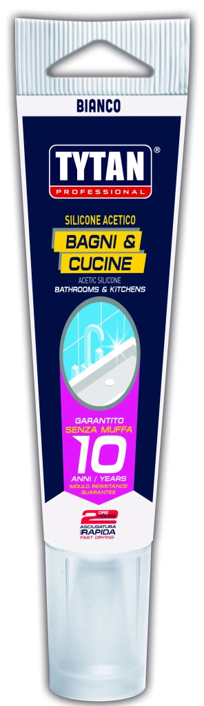 Tytan SILICONE ACETICO BAGNI E CUCINE ml. 60 - Trasparente 24.00 pz