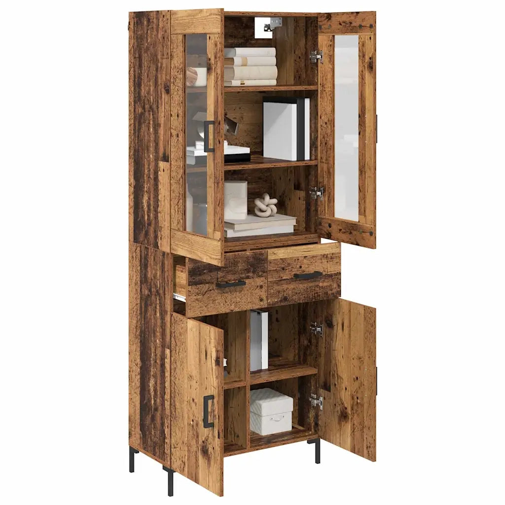 Credenza con cassetto 2 pcs Legno vecchio Legno multistrato