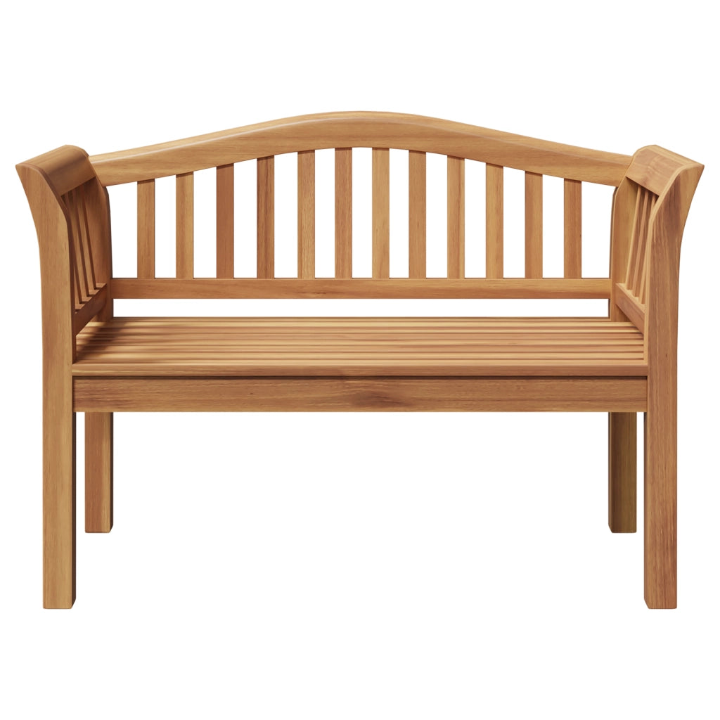 Panchina da giardino 120x53.5x85 cm in legno massello di teak