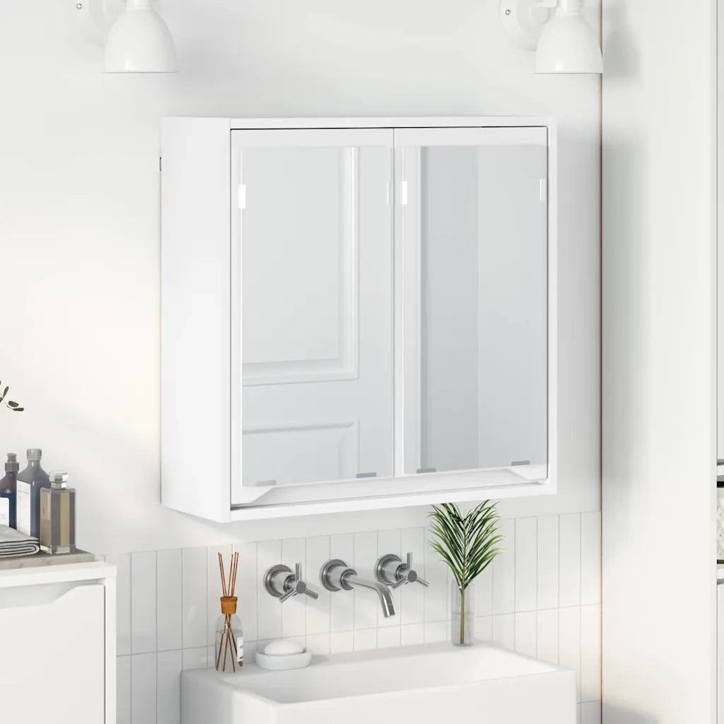Mobiletto per specchio da bagno Bianco 60 x 20 x 60 cm