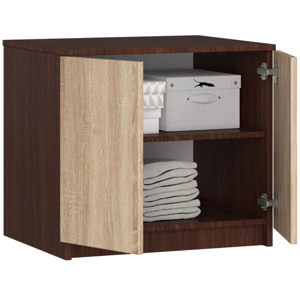 Sopralzo per armadio AKORD S60 Wengé 60 cm 2 ante inserto frontale Sonoma Quercia 60x51x55 cm