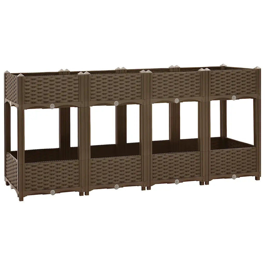Fioriera Rialzata-Vaso da Esterno-Fioriera Elevata 160x40x71 cm in Polipropilene 931912