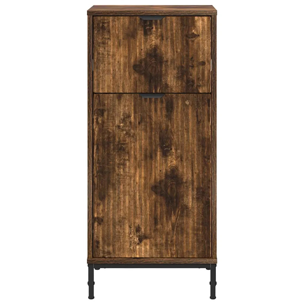 Mobile da Bagno con cassetto Rovere fumé 39,5 x 36 x 88 cm