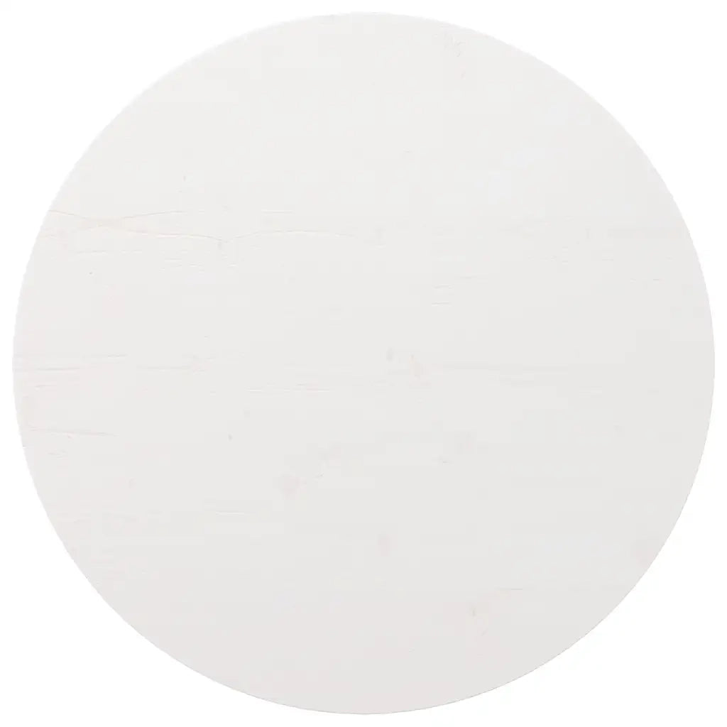 Piano Tavolo Rotondo Bianco Ø90x3 cm in Legno Massello di Pino 833674