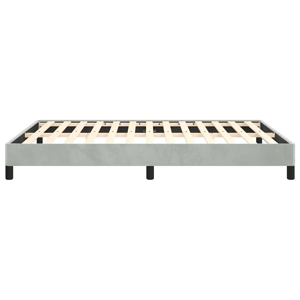 Struttura letto senza Materasso Grigio Chiaro 137x190 cm Velluto integrale 347006