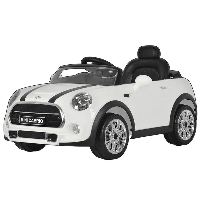 Macchina Elettrica per Bambini 12V con Licenza Mini Cooper Cabrio Bianca