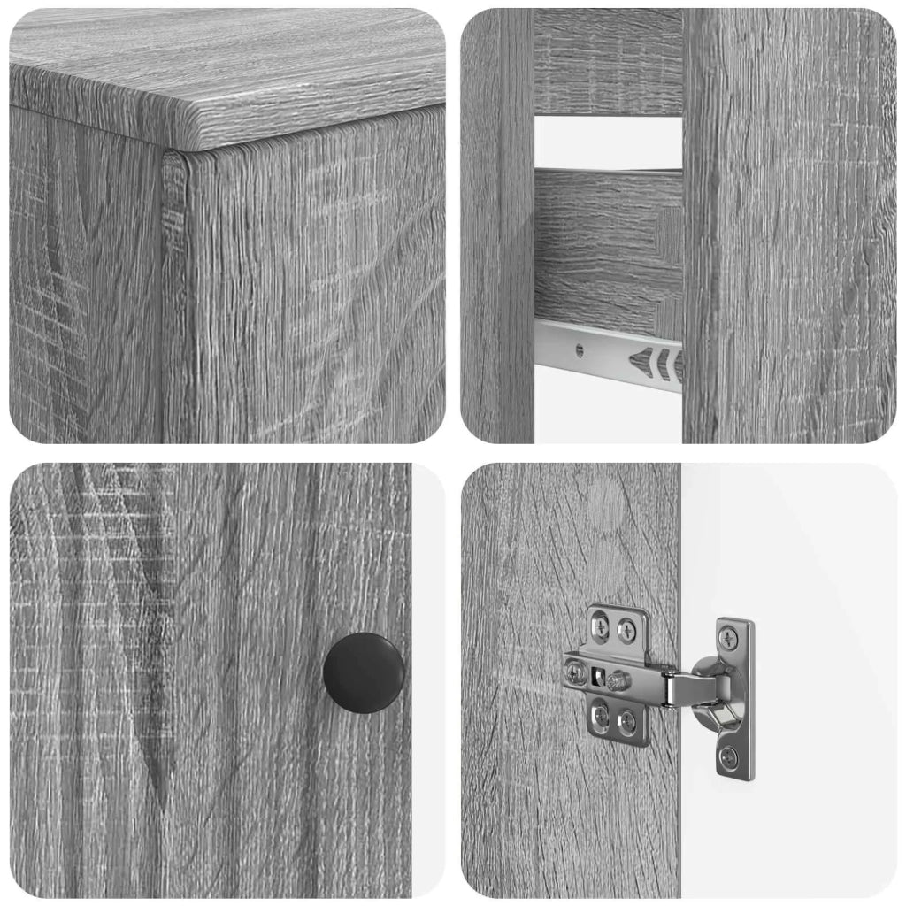 Set di Armadi da Bagno da 2 Pezzi ALKMAAR Sonoma grigio 3417996