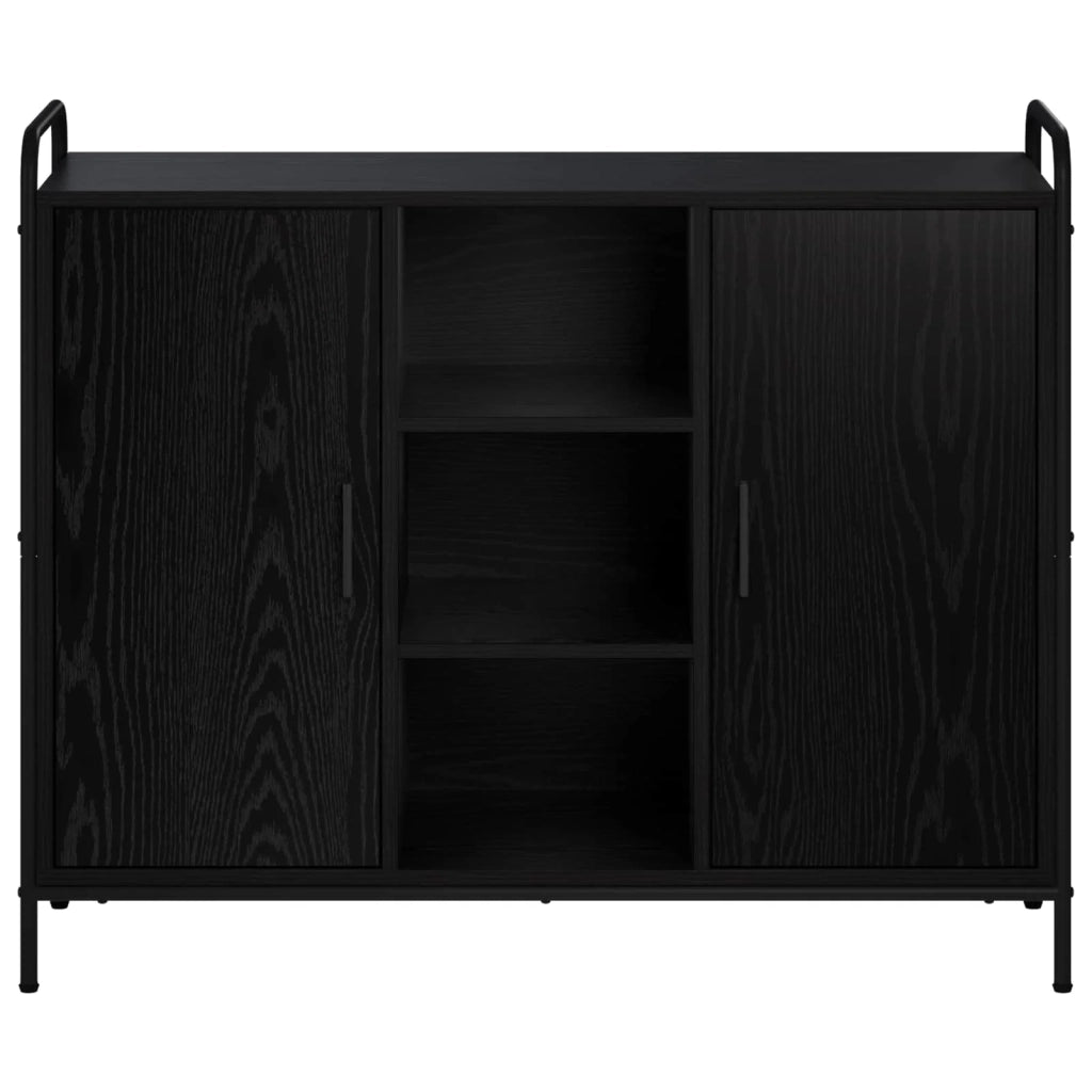 Credenza Rovere Nero 97 x 33 x 81 cm Legno ingegnerizzato 8013848
