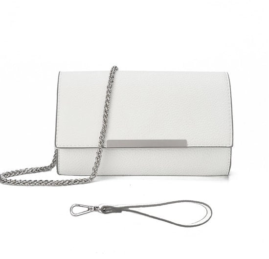 Borse a maniglia per donne, borse da crossbody estive e borse a rete con cinturino, bianco, piccolo