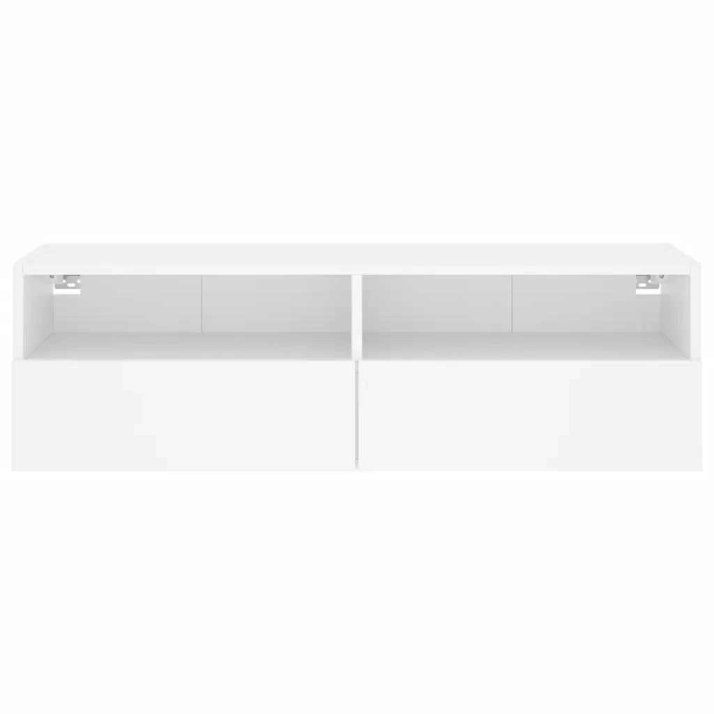 Mobile TV a Parete-Mobile TV a Muro Bianco 100x30x30 cm in Legno Multistrato