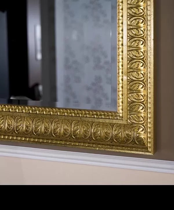 Specchiera in foglia oro rettangolare misure:73 x 93 x 6