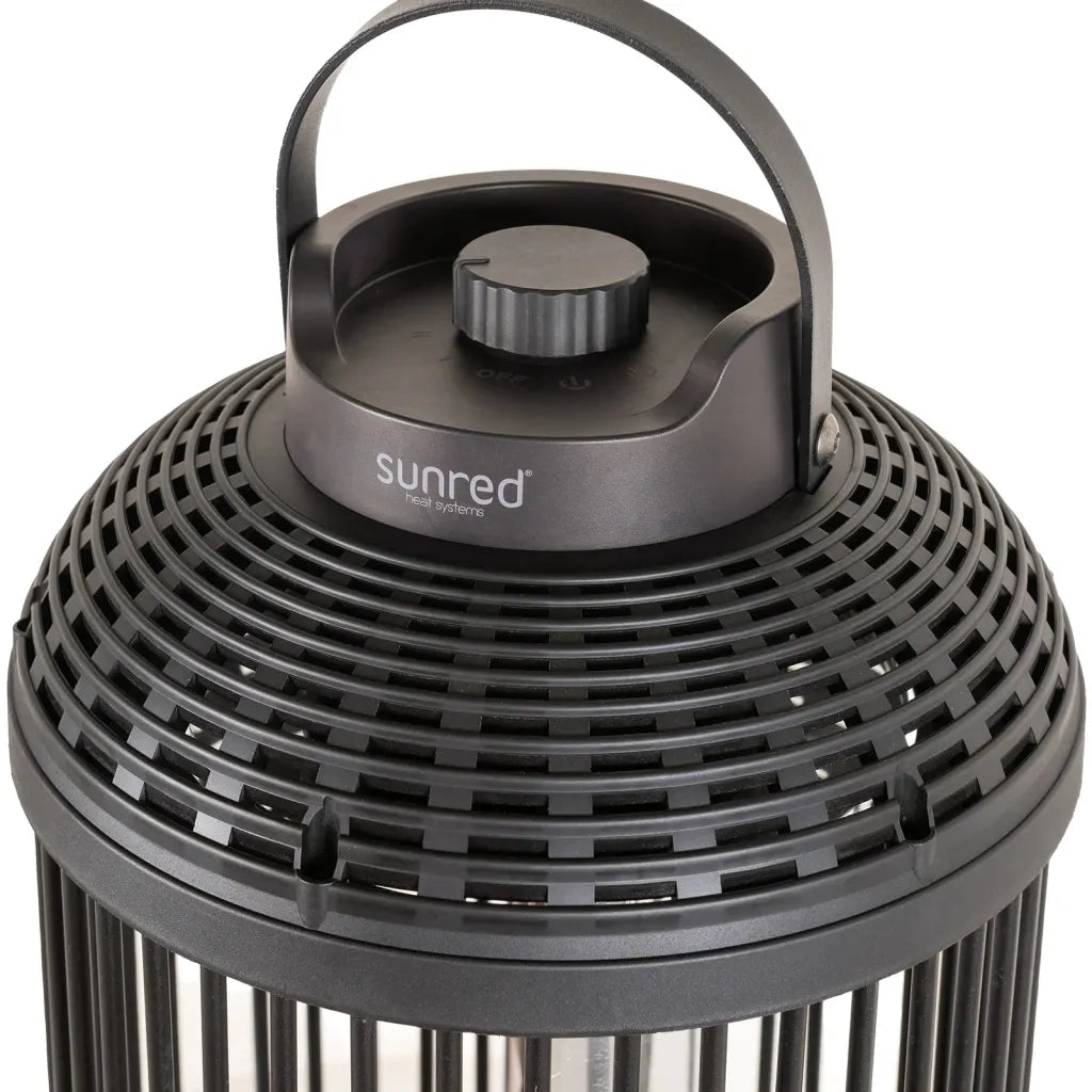 Sunred Lampada Riscaldante da Tavolo Indox 1200 W Alogeno Nero 441217
