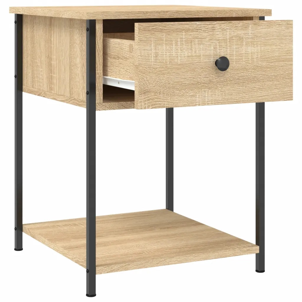 Comodini 2 pz-Set di 2 Tavolino da notte Rovere Sonoma 44x45x58 cm in Legno Multistrato