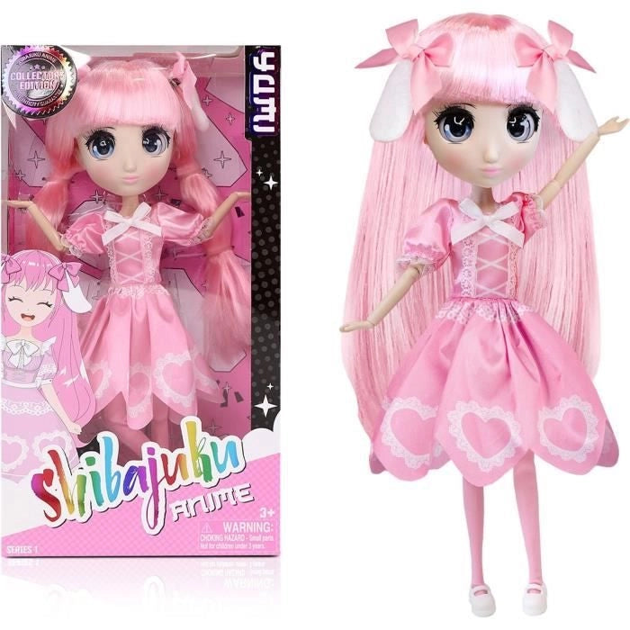Grande bambola Kawai in stile giapponese da 30 cm - Yumi Doll - BANDAI - Licenza ufficiale Shibajuku Anime