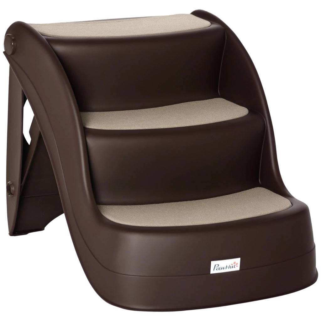 Scaletta per Cani Pieghevole ¨C zephmum ¨C Marrone 49x38x38 cm