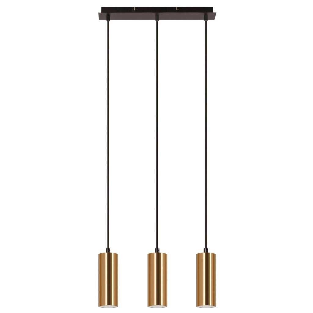 Lampada a sospensione ZMH 3 luci Oro Nero Vintage GU10 Industriale