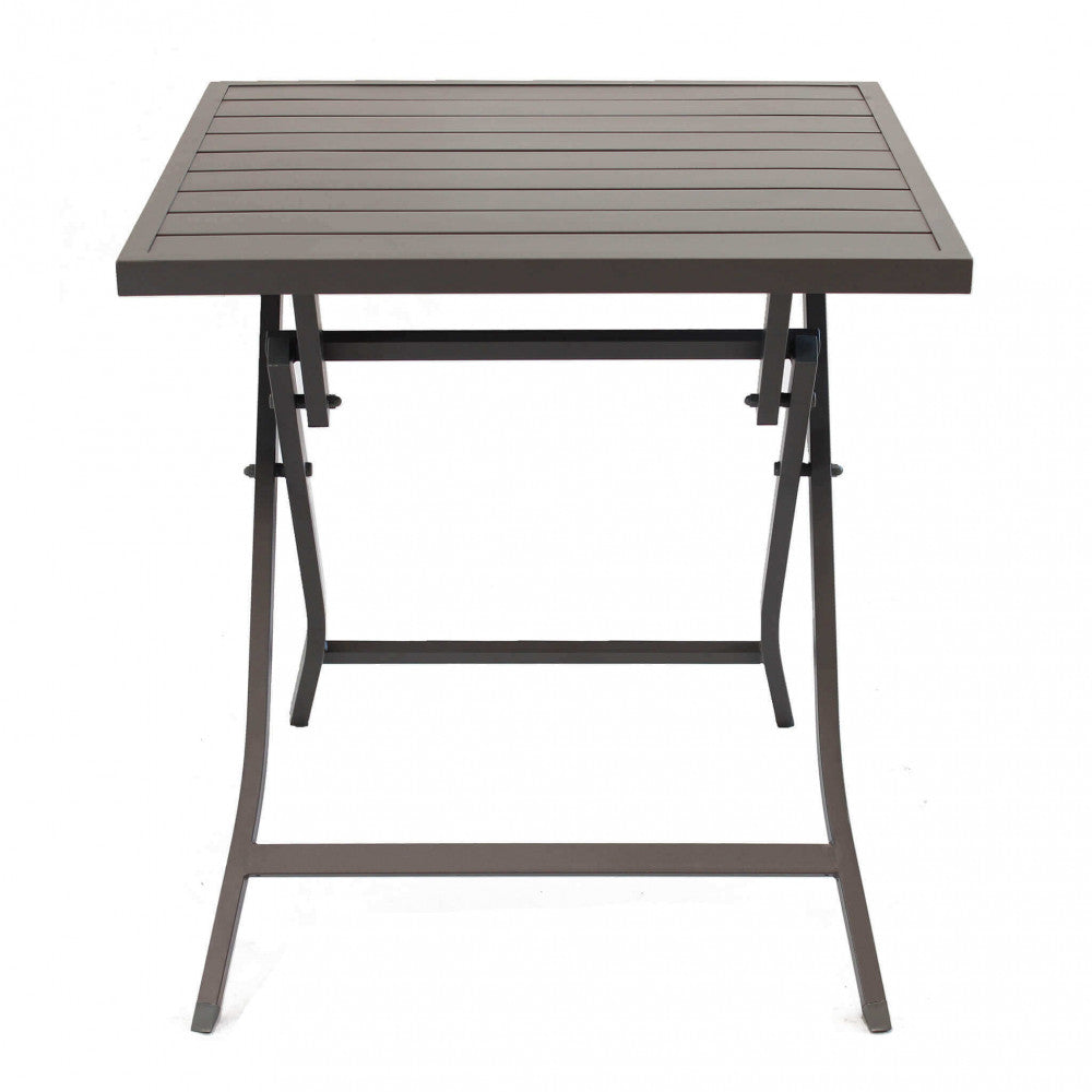 Tavolo Alabama 70x70x73 h cm in Alluminio Taupe