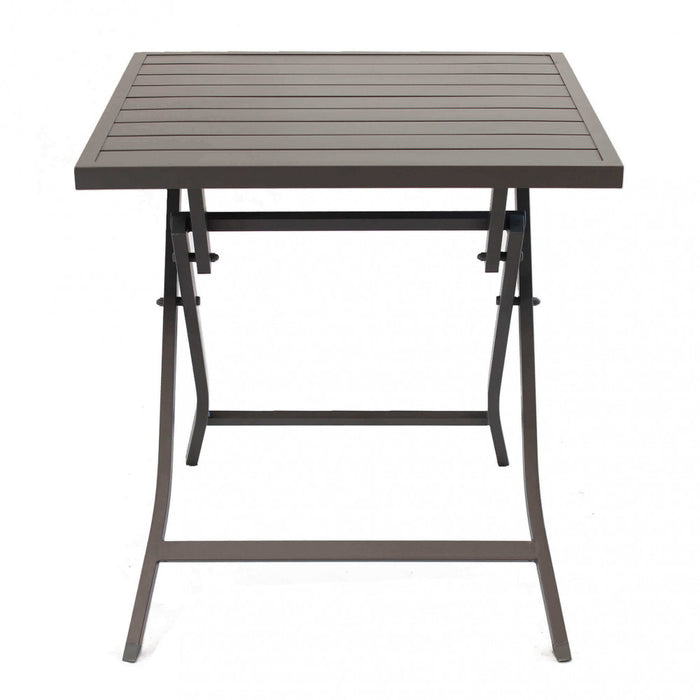 Tavolo Alabama 70x70x73 h cm in Alluminio Taupe