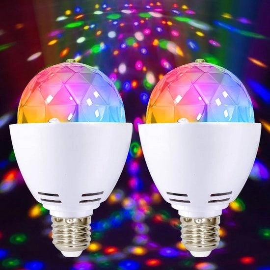 Lampada da Parete a LED 360 Gradi Rotante - Colori RGB - Fitting E27 - Decorazione da Festa - 2 Pezzi - Lampada da Festa