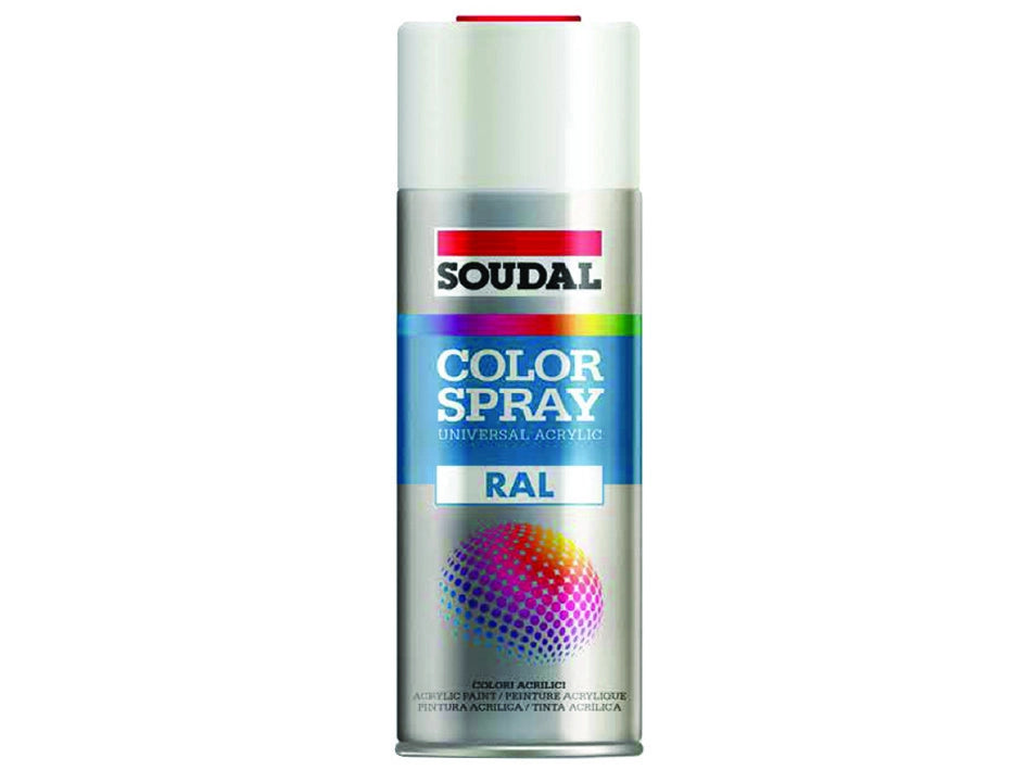 COLOR SPRAY SMALTO ACRILICO SPRAY- - ml.400 - bianco perla RAL 1013 (155532) - 6 pezzi SOUDAL