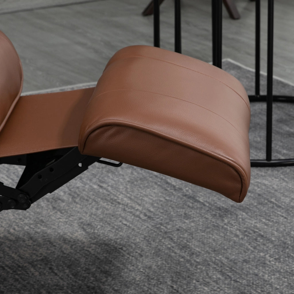 Poltrona Relax Reclinabile 360¡ã Girevole ¨C Zephmum ¨C Pelle Sintetica Marrone