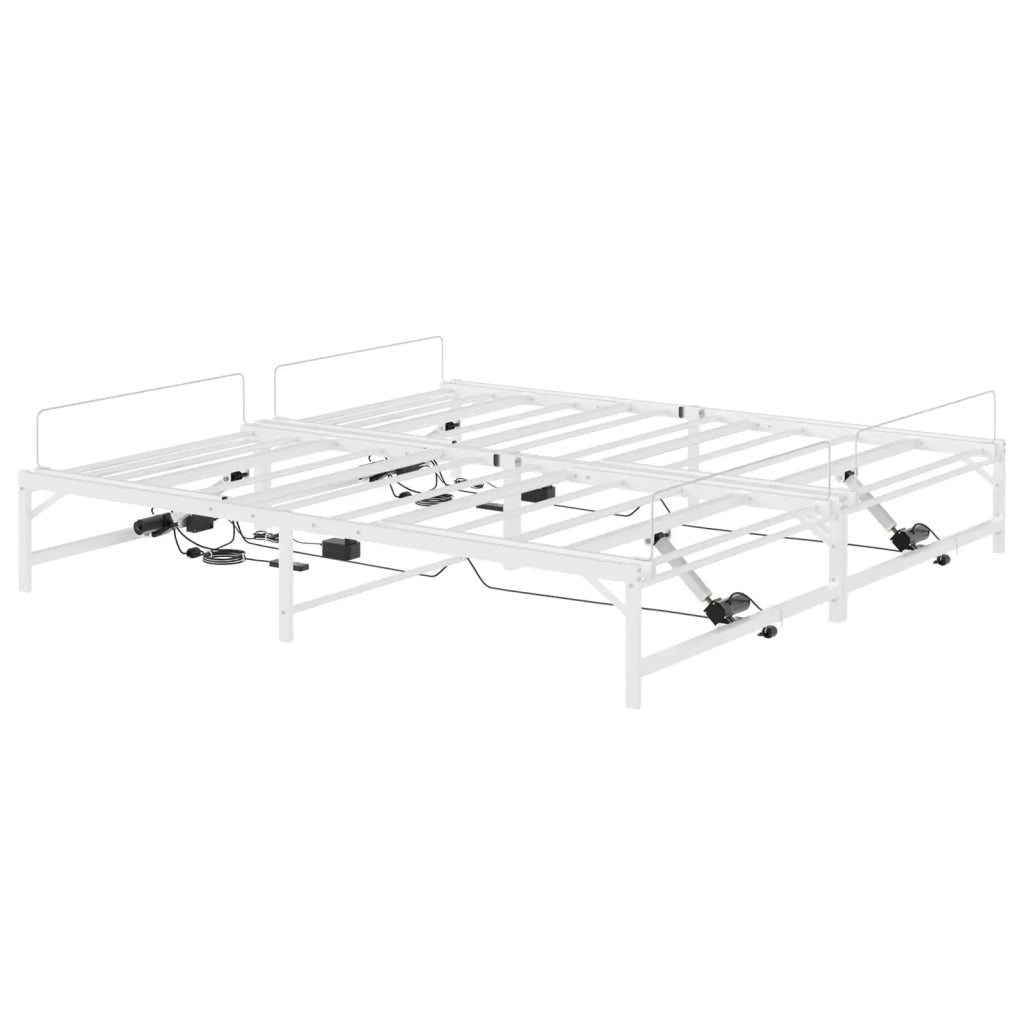 Telaio Letto Elettrico Regolabile Bianco 193 x 203 cm Acciaio 3438637