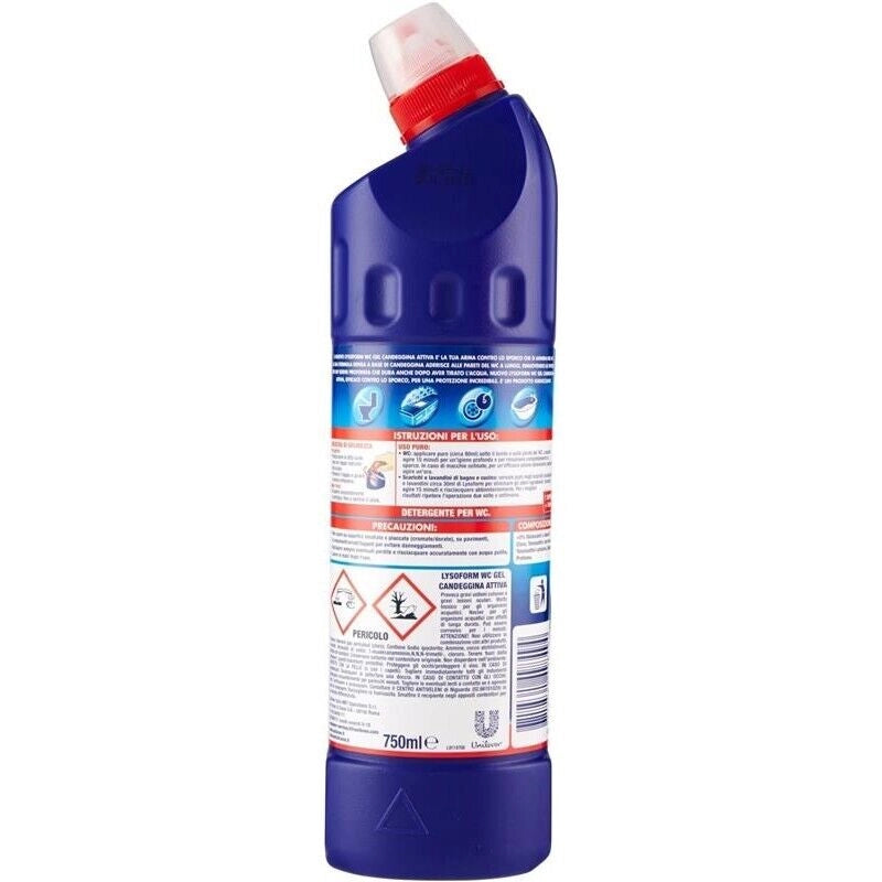 LYSOFORM WC GEL SET 5 PZ DISINCROSTANTE CANDEGGINA ATTIVA 750ML
